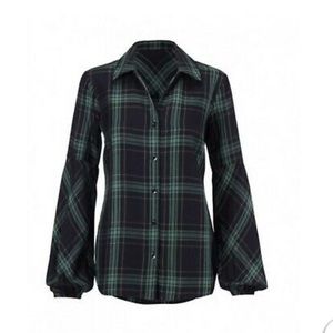 CAbi Big Sur plaid shirt